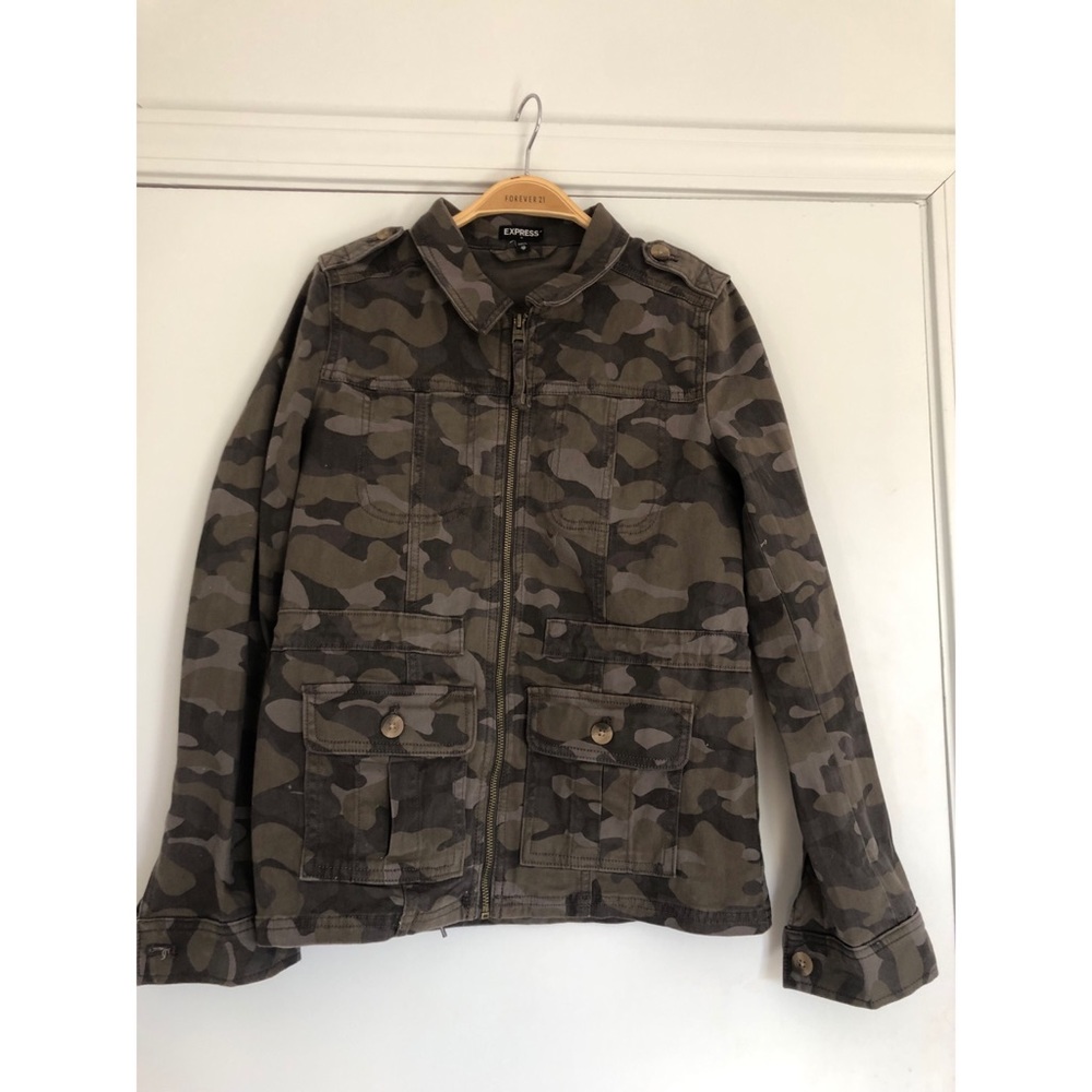 Camo denim jacket